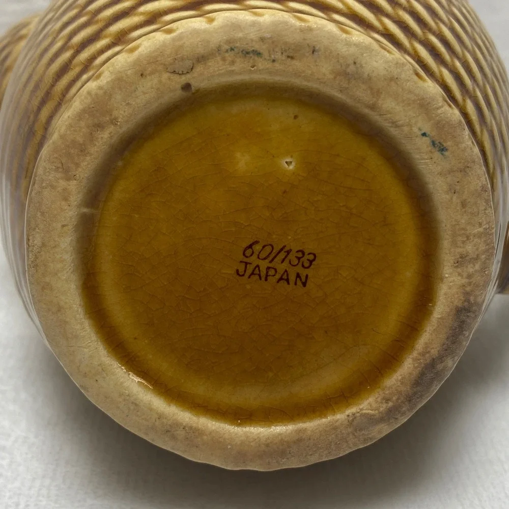 Vintage‎ Tilso Japan Hand Painted Tea Coffee Pot Rooster Farmhouse Rope Design
